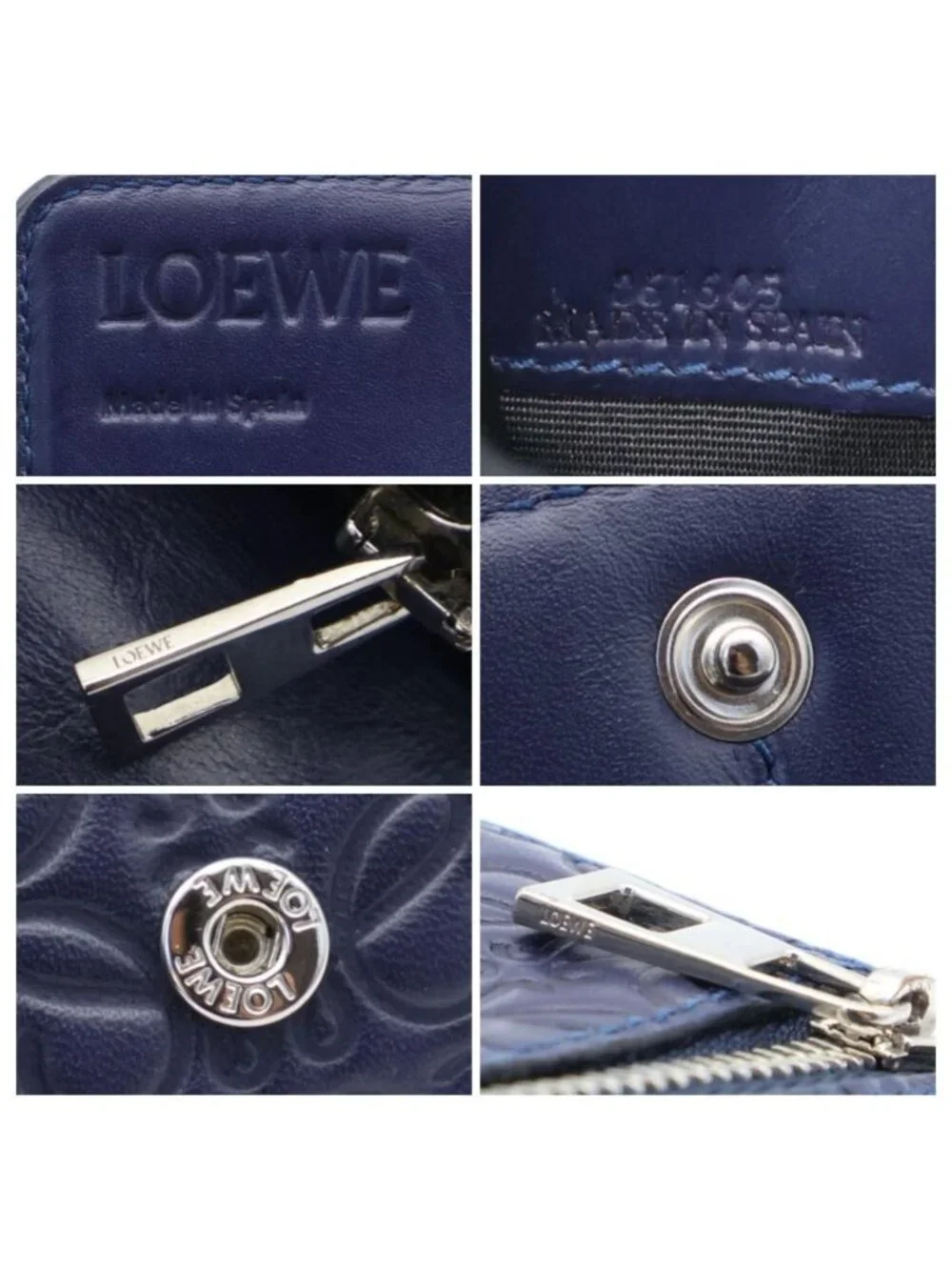 Loewe Repeat Anagram Wallet Navy